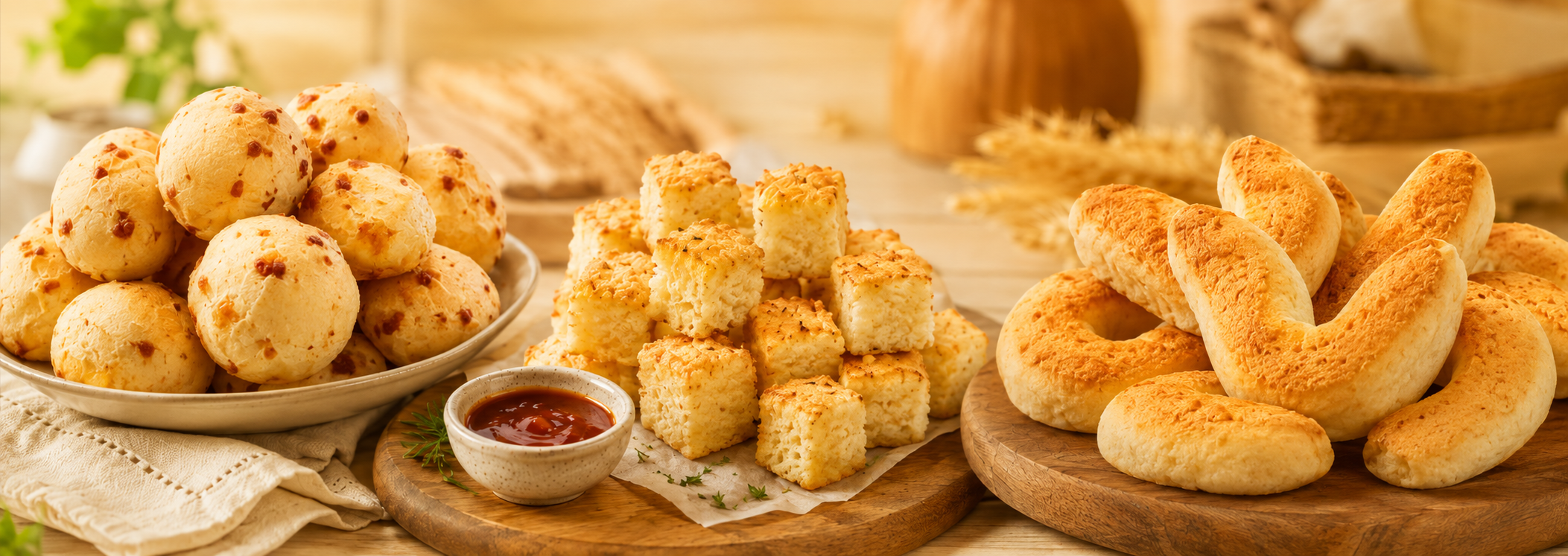 Seleção de produtos e-Queijo servidos